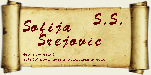 Sofija Srejović vizit kartica